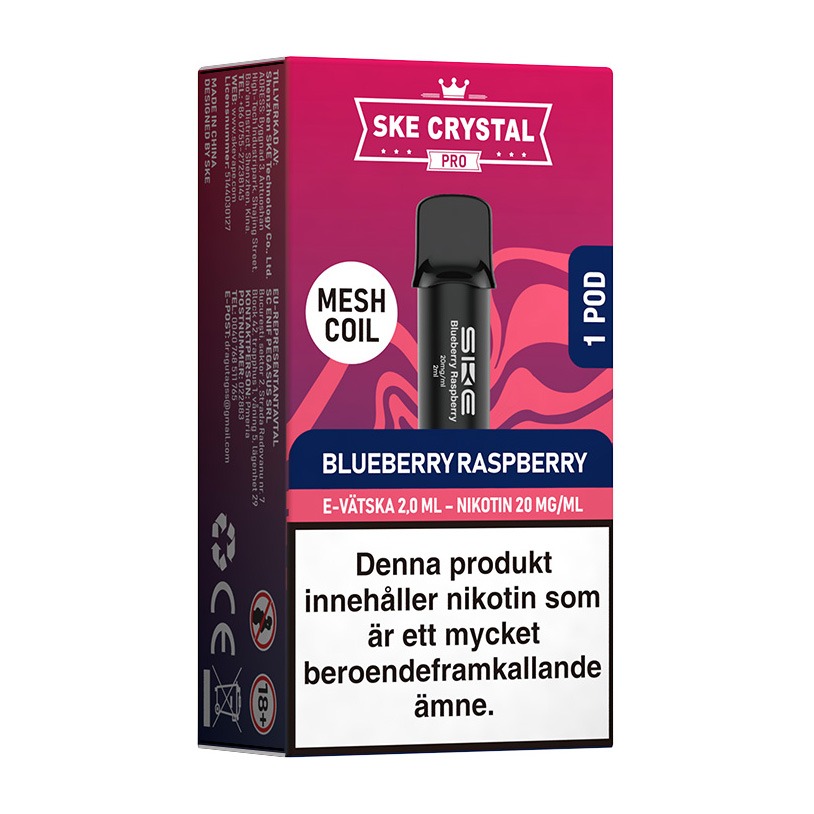 SKE Crystal Pro POD Blueberry Raspberry 20mg 2