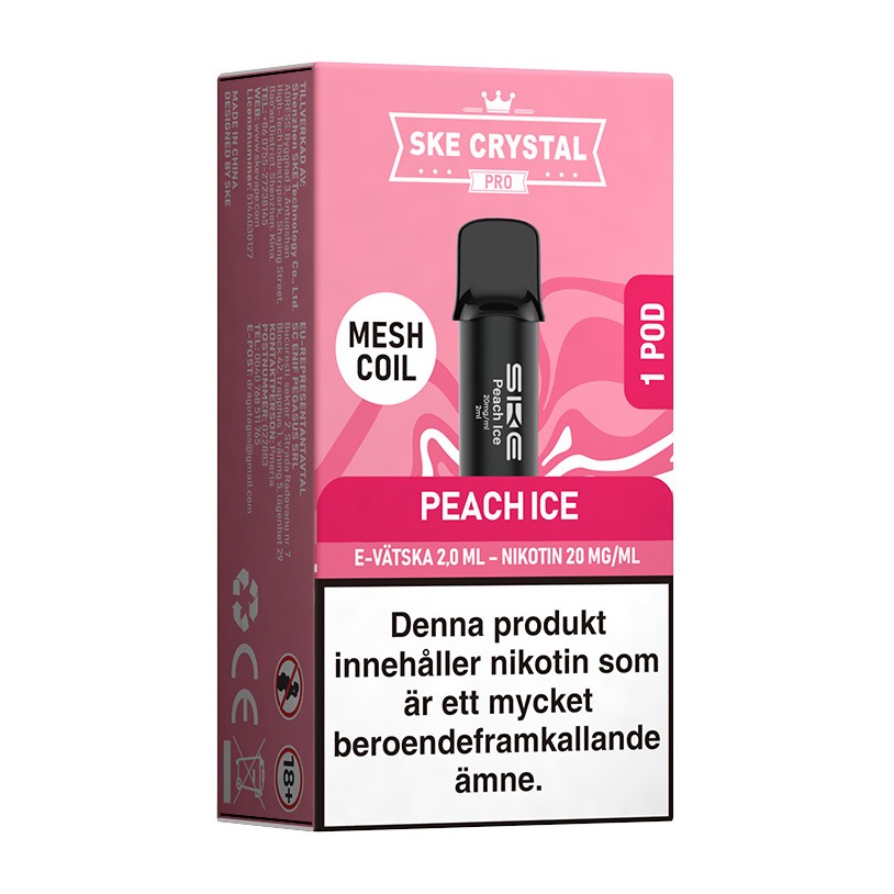SKE Crystal Pro POD Peach Ice 20mg 2