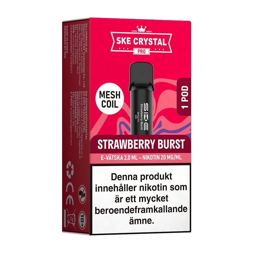 SKE Crystal Pro POD Strawberry Burst 20mg 2