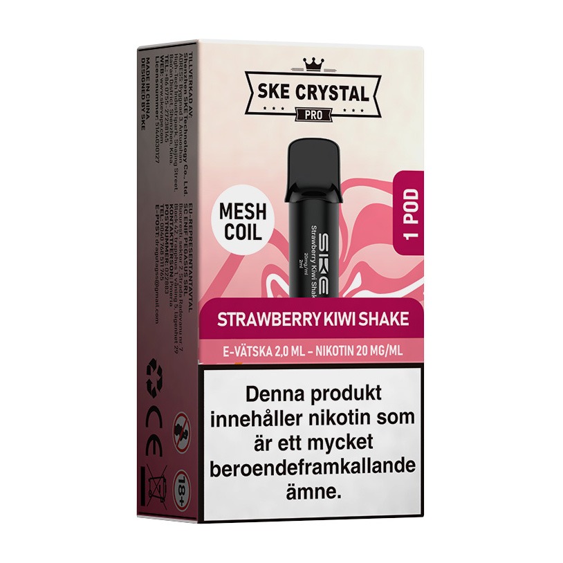 SKE Crystal Pro POD Strawberry Kiwi Shake 20mg 2