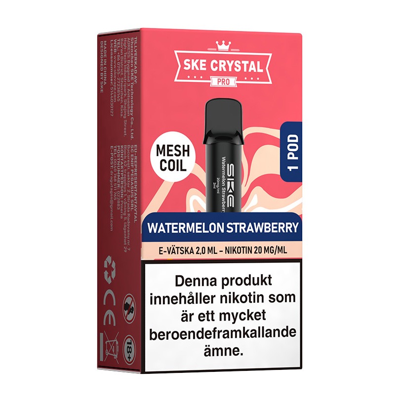 SKE Crystal Pro POD Watermelon Strawberry 20mg 2