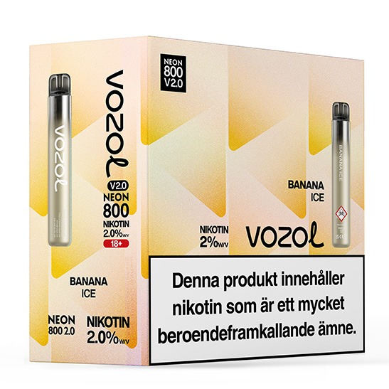 Vozol Neon 800 2.0 Banana Ice 4